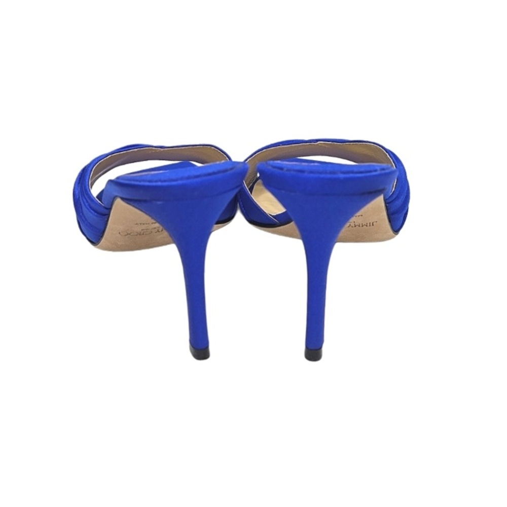 Jimmy Choo Royal Blue Satin Heels - Picture 10 of 11